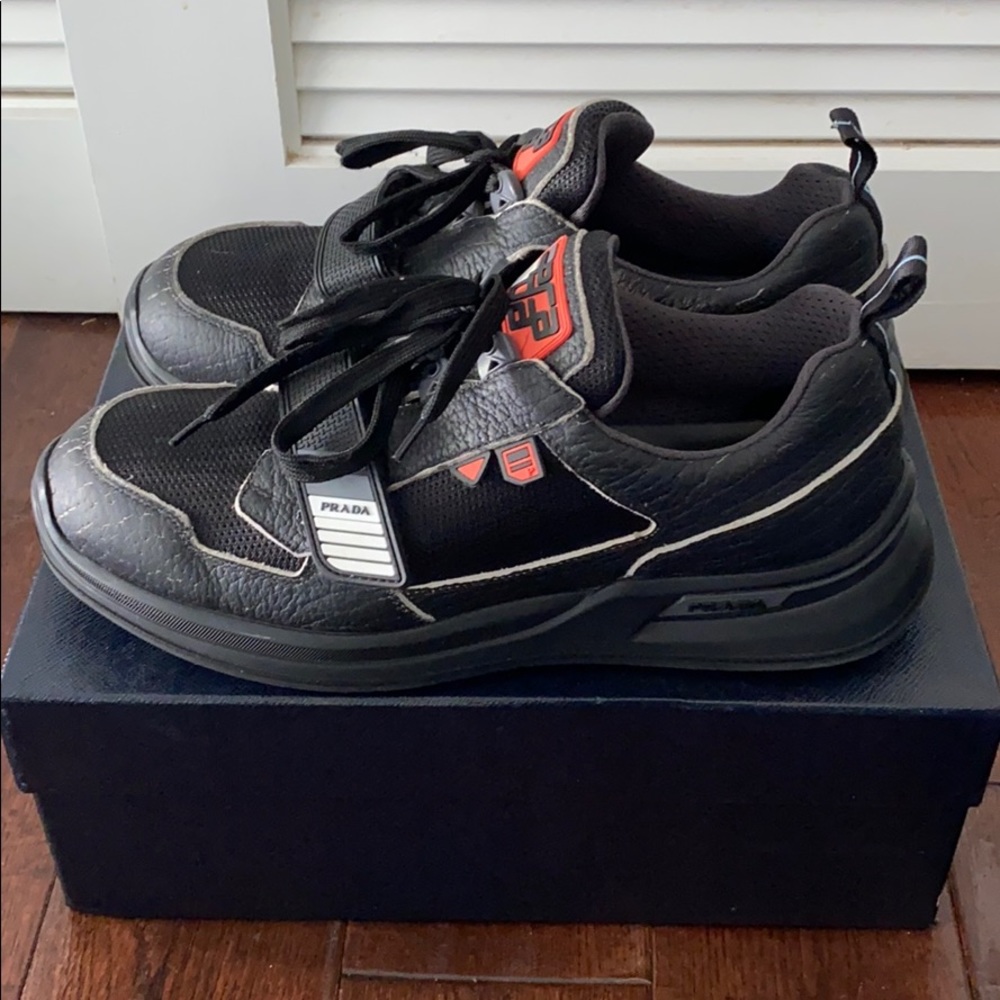 Men PRADA Sneakers 2EG266 100% Authentic